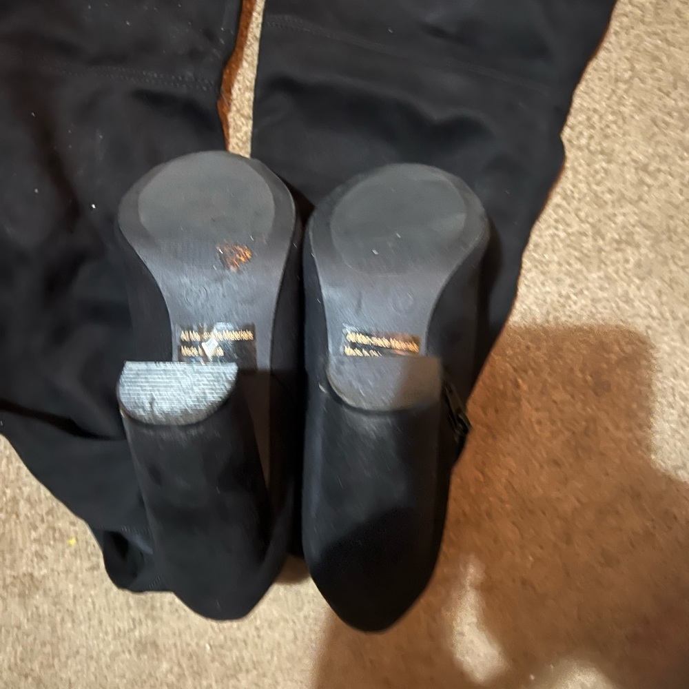 Black knee high boots